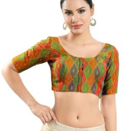 vamas Checked Front-Open Blouse image 1