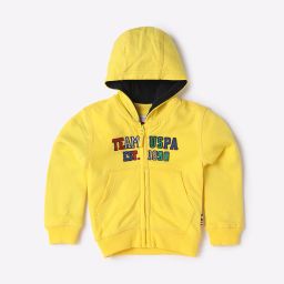 u.s. polo assn. Zip-Front Hoodie with Split-Kangaroo Pockets image 1