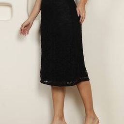 Shein Casual Lace Feminine Floral Knee Length Skirt-picture-48