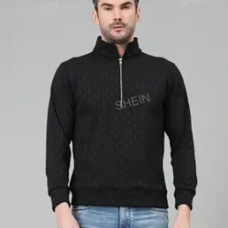 Shein Casual Medium Length Full Sleeve Sweatshirt with Zip Front-picture-9