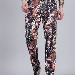 Shein Full Length Abstract Print Straight Track Pants-image-55
