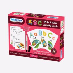 eduketive ABC Letters Write & Wipe Reusable Activity Set image 1