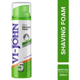 vi-john 5 Way Action Shaving Foam Enriched with Vitamin E & Menthol for Sensitive Skin image 1