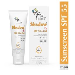 fixderma Shadow RX Sunscreen Gel SPF 55+ PA+++ UVA & UVB image 1