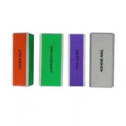bronson professional Nail Buffer Shiner Filer 4 Way Manicure Pedicure Block - Multicoloured image 1