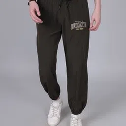Shein Ankle Length Typographic Print Track Pants-image-93