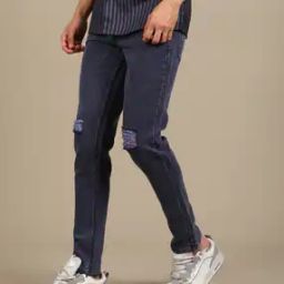 Shein Full Length Stone Wash Distressed Jeans-picture-47