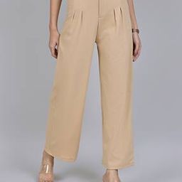 Shein Ankle Length High Rise Pleated Slim Fit Trouser-image-82