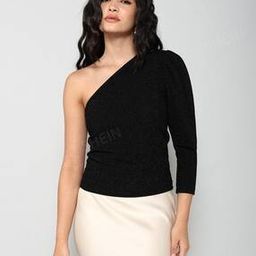 Shein Medium Length 3/4th One Shoulder Sleeve Top-picture-7