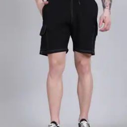 Shein Elasticated Drawstring Waist Cargo Shorts-image-10