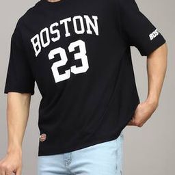 Shein Short Sleeves Typographic Chest Print Tshirt-image-39