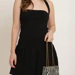 Shein Tie-Up Halter Neck Mini Balloon Dress-image-16