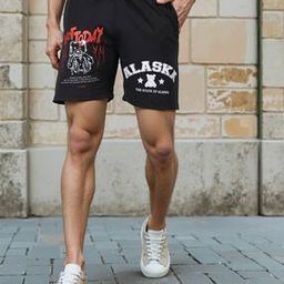 Shein Typographic Print Track Shorts With Pockets-image-32