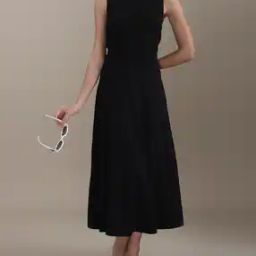 Shein Boat Neck Sleeveless Midi A-Line Dress-image-34