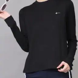 Shein Activewear Medium Length Full Sleeves Loose Fit Crew Tshirt-image-32