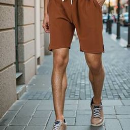 Shein Vented Hem Textured Mini Track Shorts-image-84
