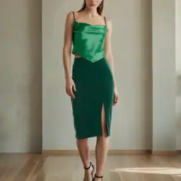 Shein Front-Slit Straight Skirt-image-2