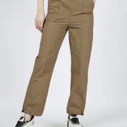 Shein Ankle Length Elasticated Waist Straight Fit Panelled Trouser-image-79