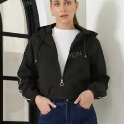 Shein Full Sleeves Hooded Track Jacket with Contrast Piping-picture-48