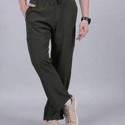 Shein Ankle Length Flared Tracks Pants with Pockets-image-21