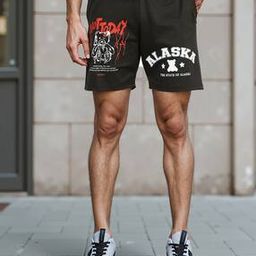 Shein Typographic Print Track Shorts With Pockets-image-3