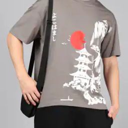 Shein Drop Shoulder Graphic Front Print Crew Tshirt-image-117
