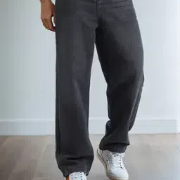 Shein Full Length Fixed Waist Mid Wash Jeans-image-89
