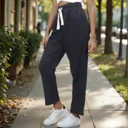 Shein Ankle Length Ribbed Trackpants With Pockets-image-61