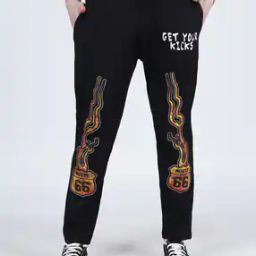 Shein Ankle Length Typographic Print Trackpant-image-79