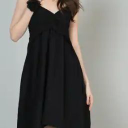 Shein Cute Spaghetti Strap Twisted Overlay Front A-Line Dress-image-54