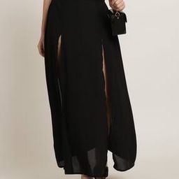 Shein Double Front High Slit Maxi Skirt-image-49