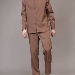 Shein Full Sleeves Textured Shirt with Trousers-image-62