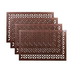 kuber industries Set of 4 Rectangular Soft Leather Table Placemats image 2