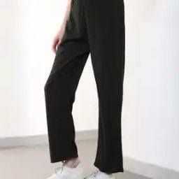 Shein Ankle Length Textured Relaxed Fit Pants-image-3