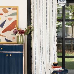 urban space Embroidered Window Curtain with Tassels image 2