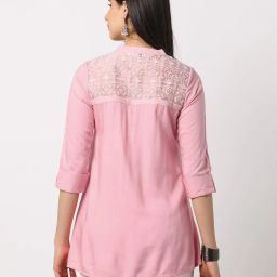 siyahi Lace Button-Down A-Line Tunic image 2