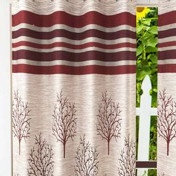 homefab india Set of 2 Block Print Grommet Curtains image 2