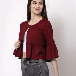style quotient Open-Front Crop Shrug image 2