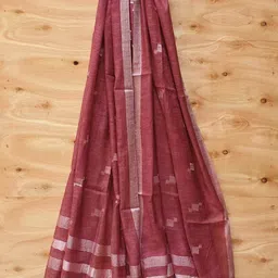 molcha by babita singh Handloom Dupatta with Tasselled Hems image 2