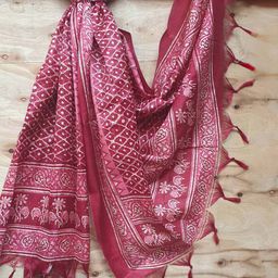 molcha by babita singh Printed Dupatta with Tassels image 2