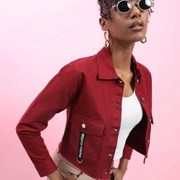 campus sutra Biker Jacket with Flap Pockets image 2