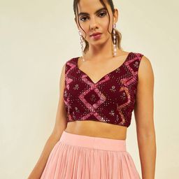 soch Embellished Round-Neck Blouse image 2