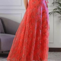 neudis Floral Print Flared Skirt with Drawstring Waist image 2
