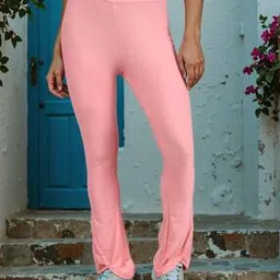 Shein Activewear High Waist Slim Fit Peach Track Pants-image-85