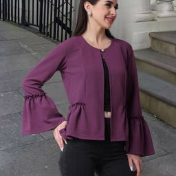 popwings Front-Open Shrug with Pearl Button-Loop Closure image 2