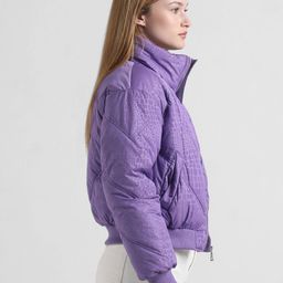only Printed Puffer Jacket with Front-Zip Closure image 2
