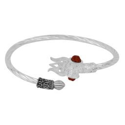 bergo jewels Oxidized Rudraksha Trishul Kada image 2