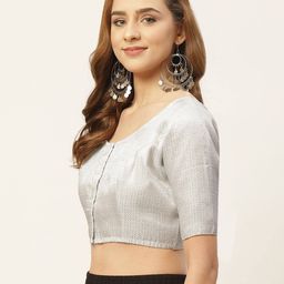 studio shringaar Front-Open Blouse with Back Dori image 2