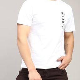 Shein Short Sleeve Typographic Placement Print Crew Tshirt-image-94