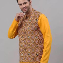 neudis Sleeveless Nehru jacket With Patch Pocket image 2
